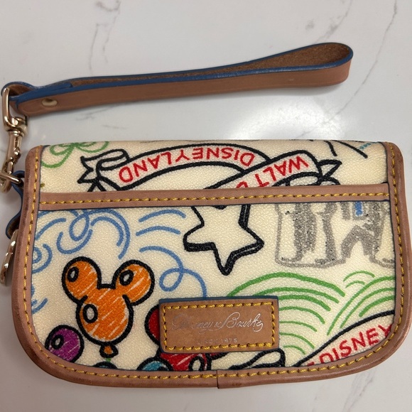 Dooney & Bourke Vintage Disney Flap Wristlet, Collectors Item, RARE, Like New!